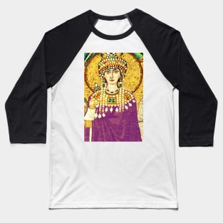 Empress Theodora Mosaic Baseball T-Shirt